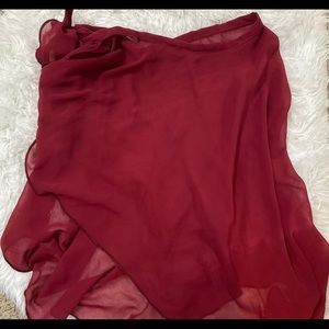 Maroon Ballet tie up skirt for ages 8-10
